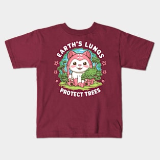 Earth's lungs protect Trees Kids T-Shirt